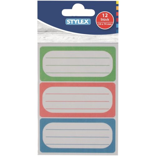 Stylex Buch-Etiketten 34x74mm 12 Stück