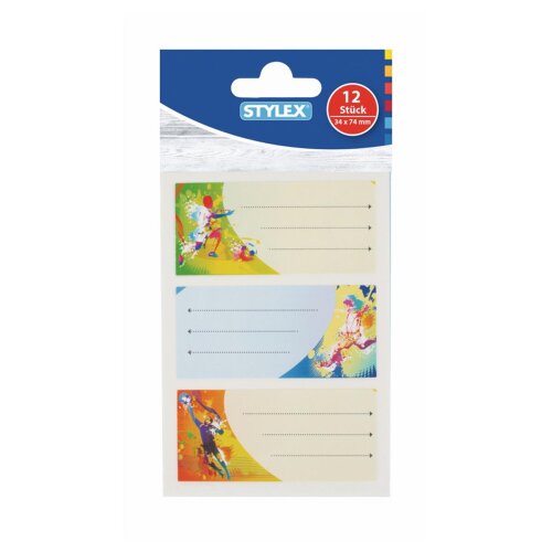 Stylex Buch-Etiketten 34x74mm mit Motiv 12 Stück