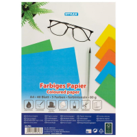 Stylex Farbiges Papier DIN A4 40 Blatt