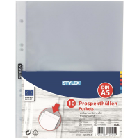 Stylex Prospekthüllen DIN A5 - 10 Stück