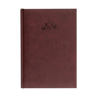 Stylex Buchkalender 2024 bordeaux A5