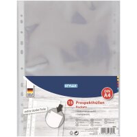 Stylex Prospekthüllen DIN A4 - 15 Stück glatt