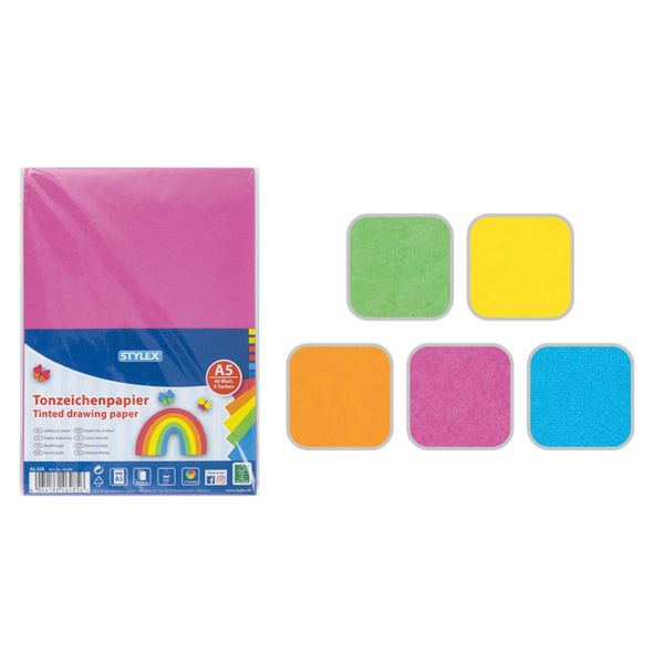 Stylex Tonzeichenpapier DIN A5 - 40 Blatt