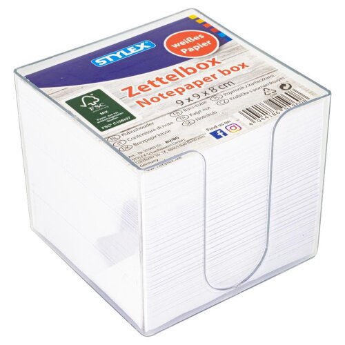 Stylex Zettelbox weißes Papier