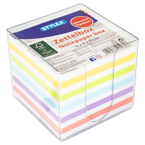 Stylex Zettelbox buntes Papier