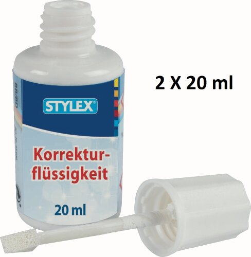 2 X Korrekturflüssigkeit 20 ml *STYLEX*