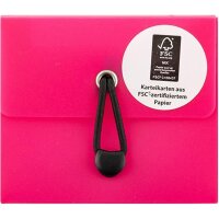 Stylex Karteikartenbox DIN A8 inkl. Karteikarten Magenta