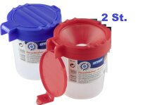 2 X Stylex Pinselbecher Set Blau und Rot