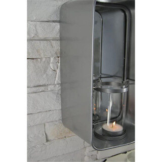 Livitat Wand Kerzenhalter Shabby Silber Deko - Metall