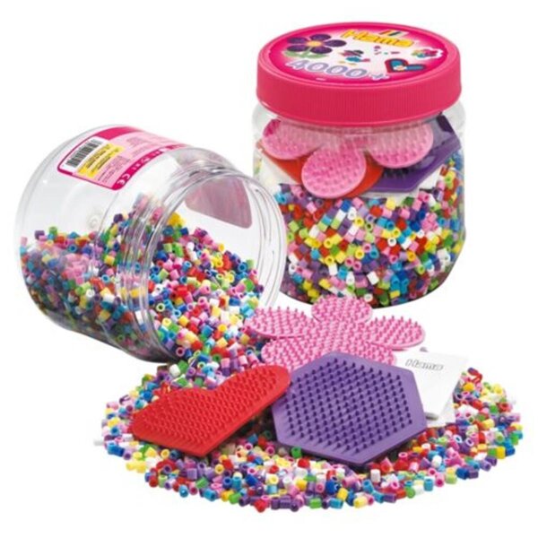 Hama 4000 Midi Bügelperlen Dose inkl 3 Stiftplatten Steckperlen