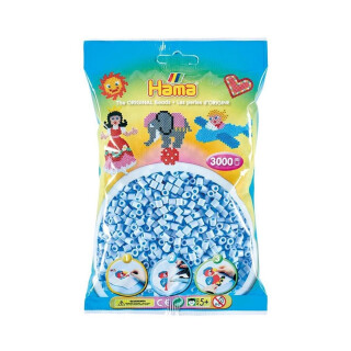 Hama 3000 Midi Bügelperlen - Pastell Eisblau -...