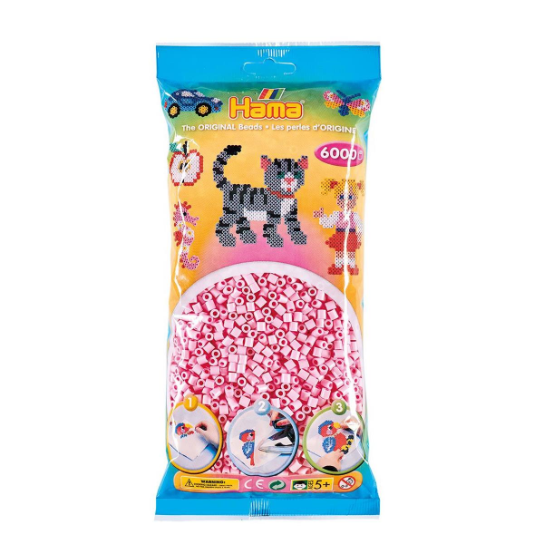 Hama 6000 Midi Bügelperlen - Pastell Rosa