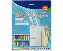 Stylex Kreativ-Set mit 29 Teilen - Leinwand Acrylfarben...